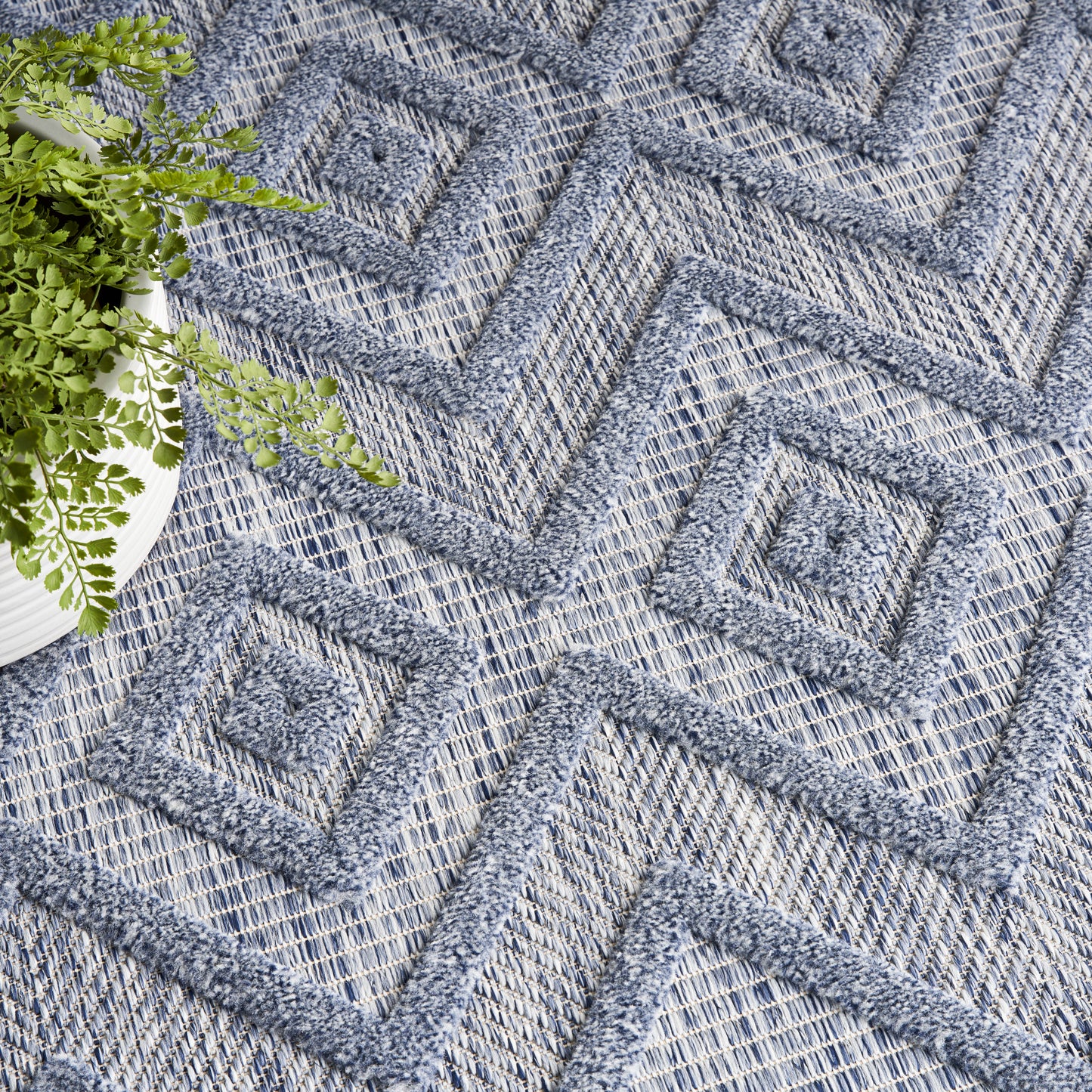 Nourison Versatile 8' x 10' Denim Blue Modern Rug