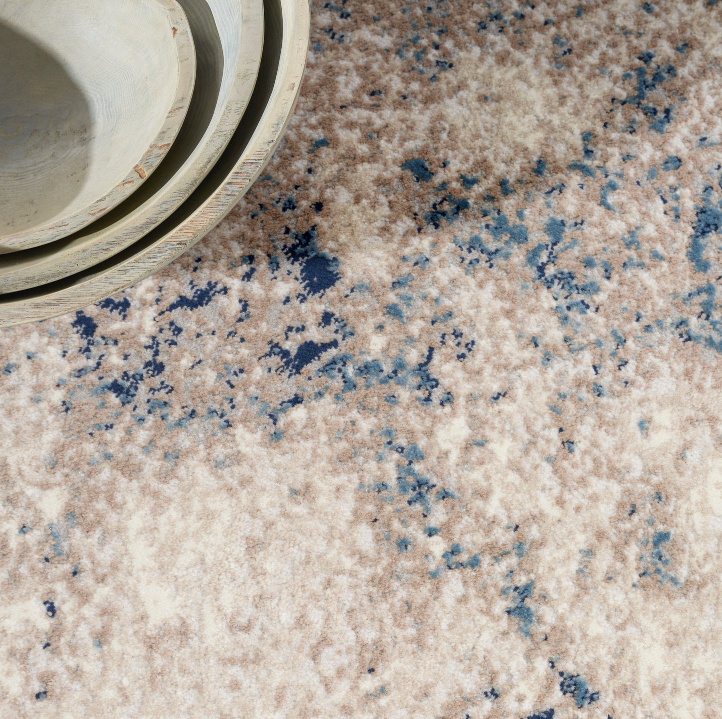 Calvin Klein CK022 Infinity 4' x 6' Ivory Grey Blue Modern Indoor Rug