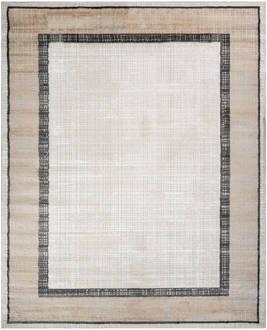 Nourison Dekor 7'10" x 9'10" Grey Charcoal Modern Indoor Rug