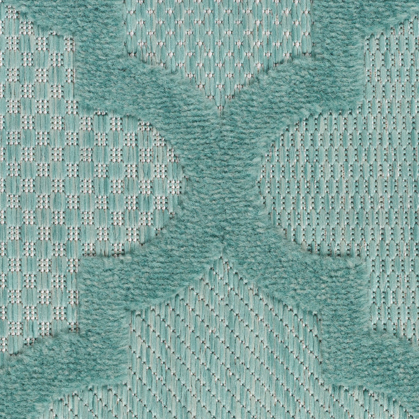 Nourison Easy Care 9' x 12' Aqua Teal Modern Rug