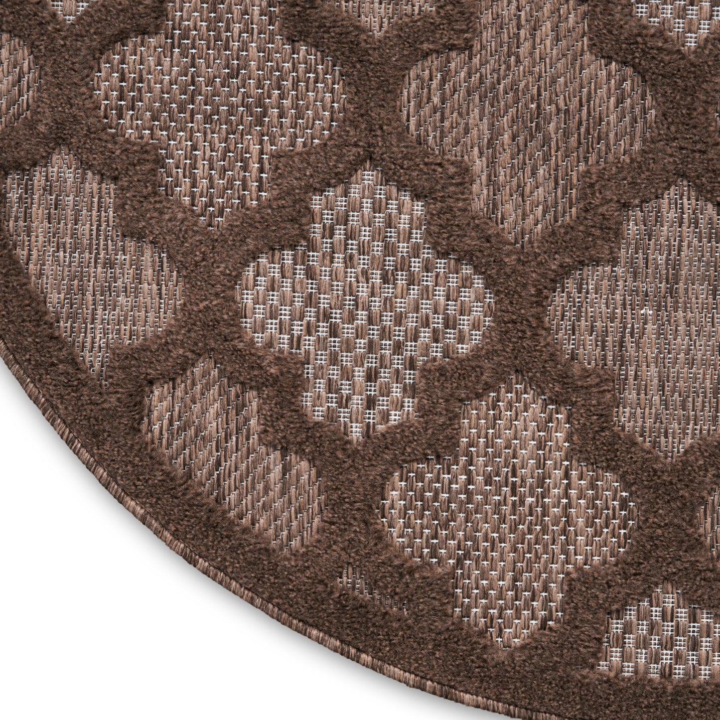 Nourison Easy Care 6' x Round Brown Modern Rug
