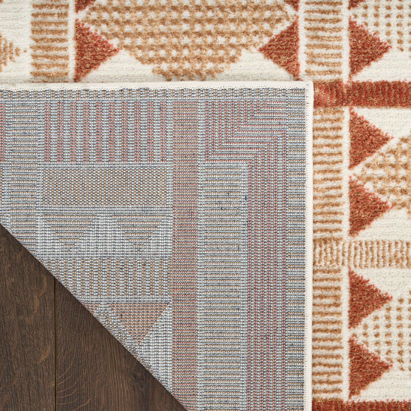Nourison Nordic 4' x 6' Rust Modern Indoor Rug