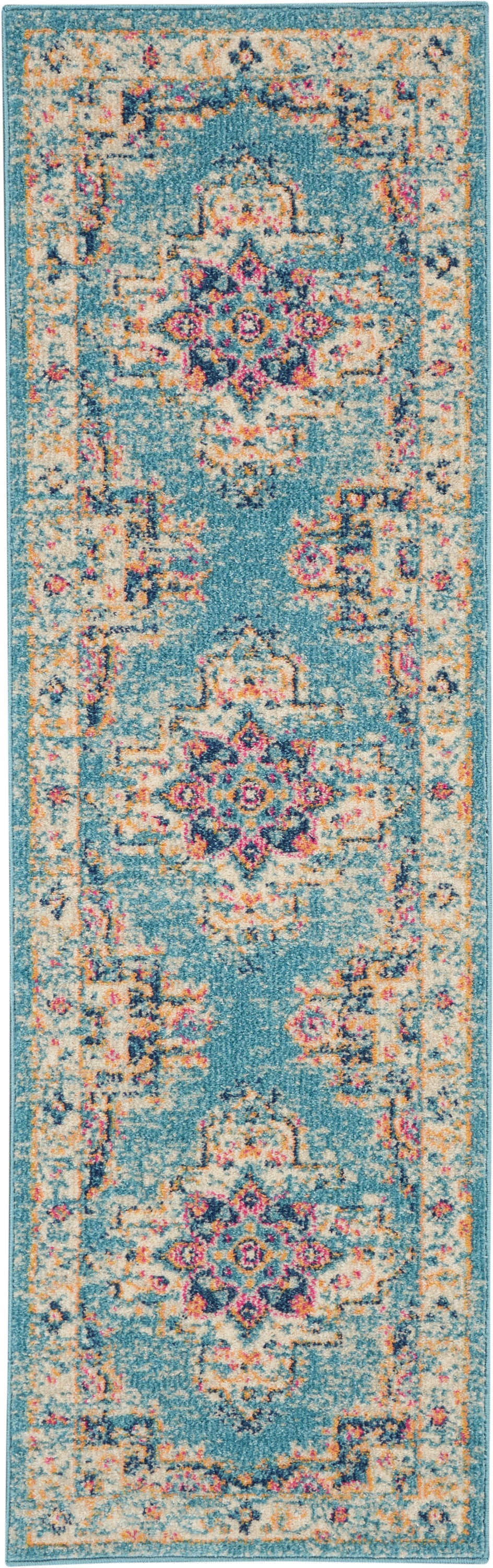 Nourison Passion 1'10" x 6' Light Blue Bohemian Indoor Rug