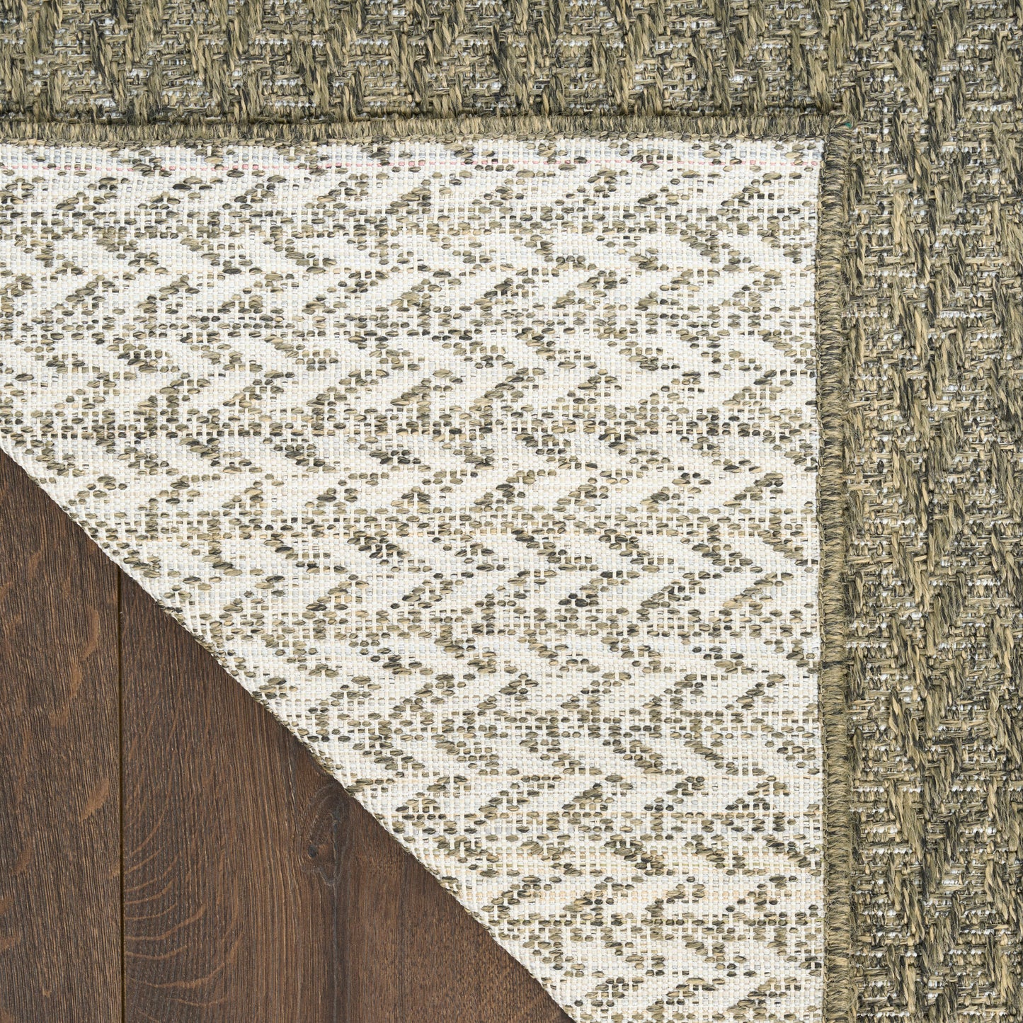 Nourison Tulum 2'2" x 8' Olive Outdoor Rug