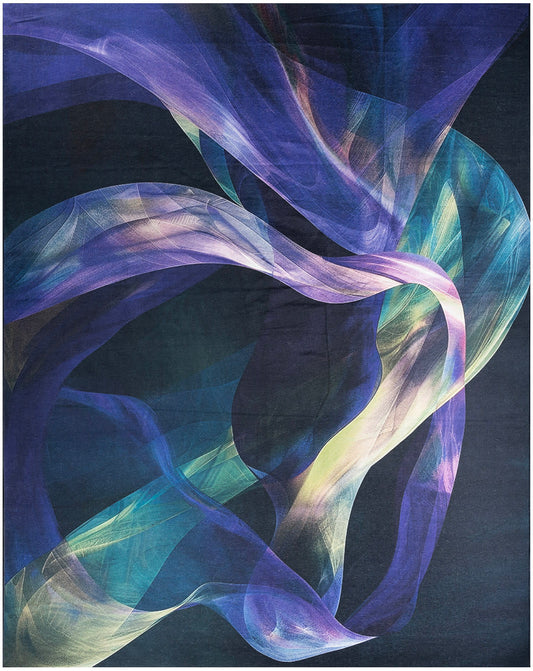 Nourison Nourison Washables 9'2" x 12' Blue Multicolor Modern Indoor Rug
