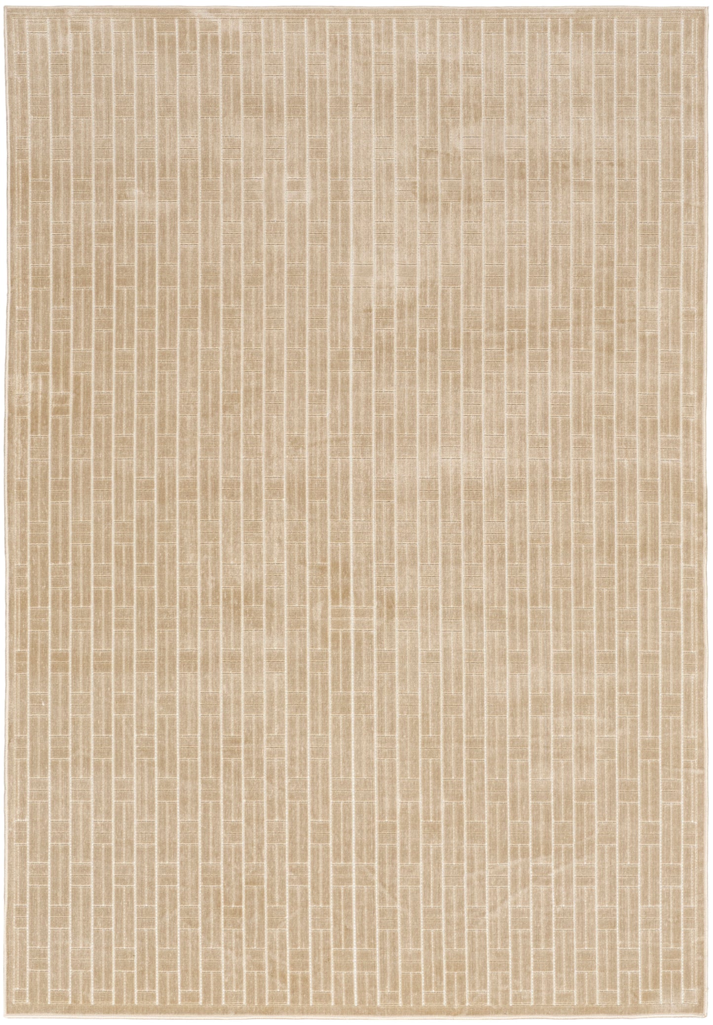 Nourison Washable Charm 5' x 7' Beige Ivory Modern Indoor Rug