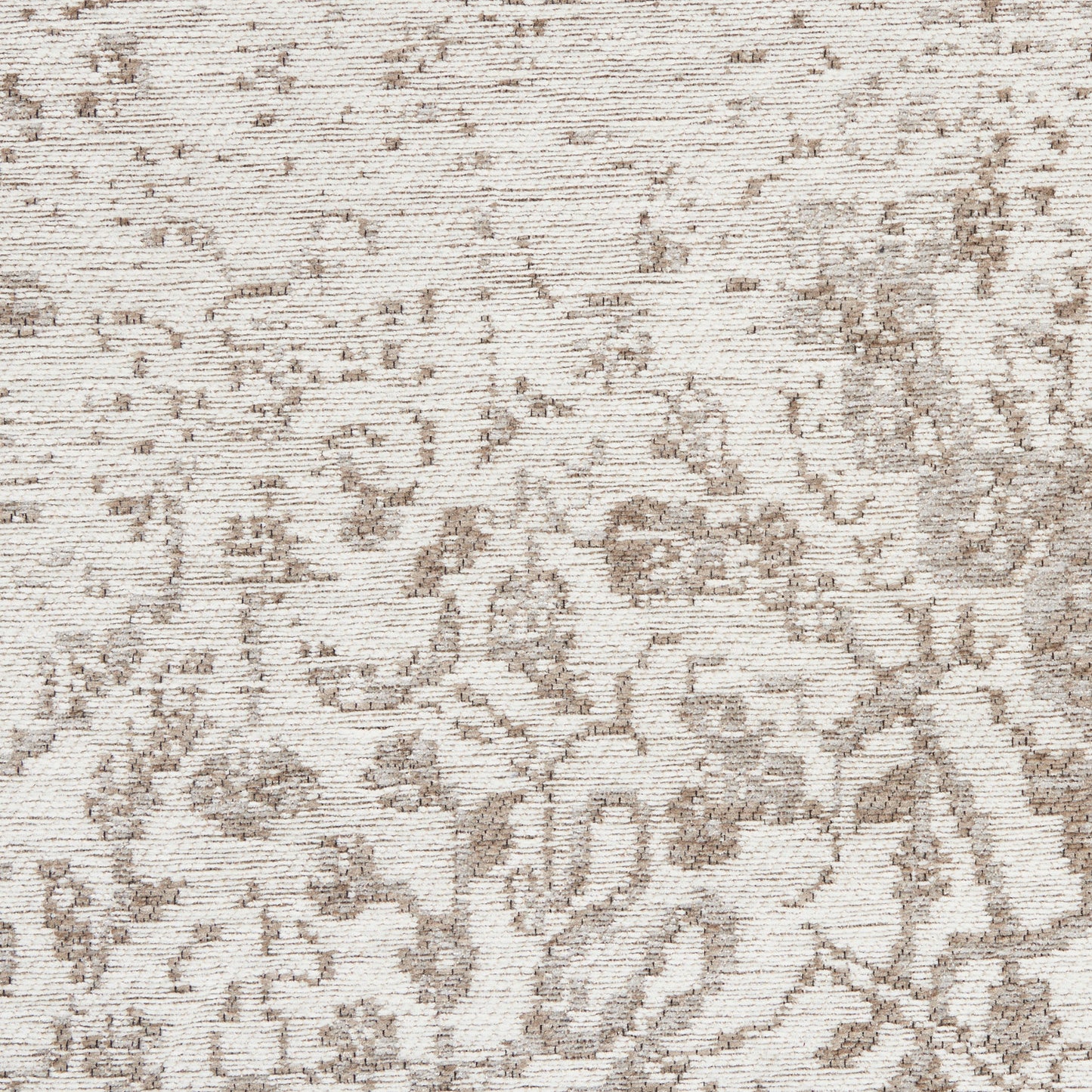 Nourison Damask 6' x Round Ivory Farmhouse Indoor Rug