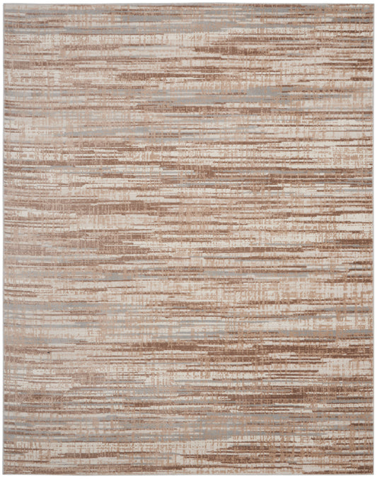 Nourison Elation 9' x 12' Ivory Grey Modern Indoor Rug
