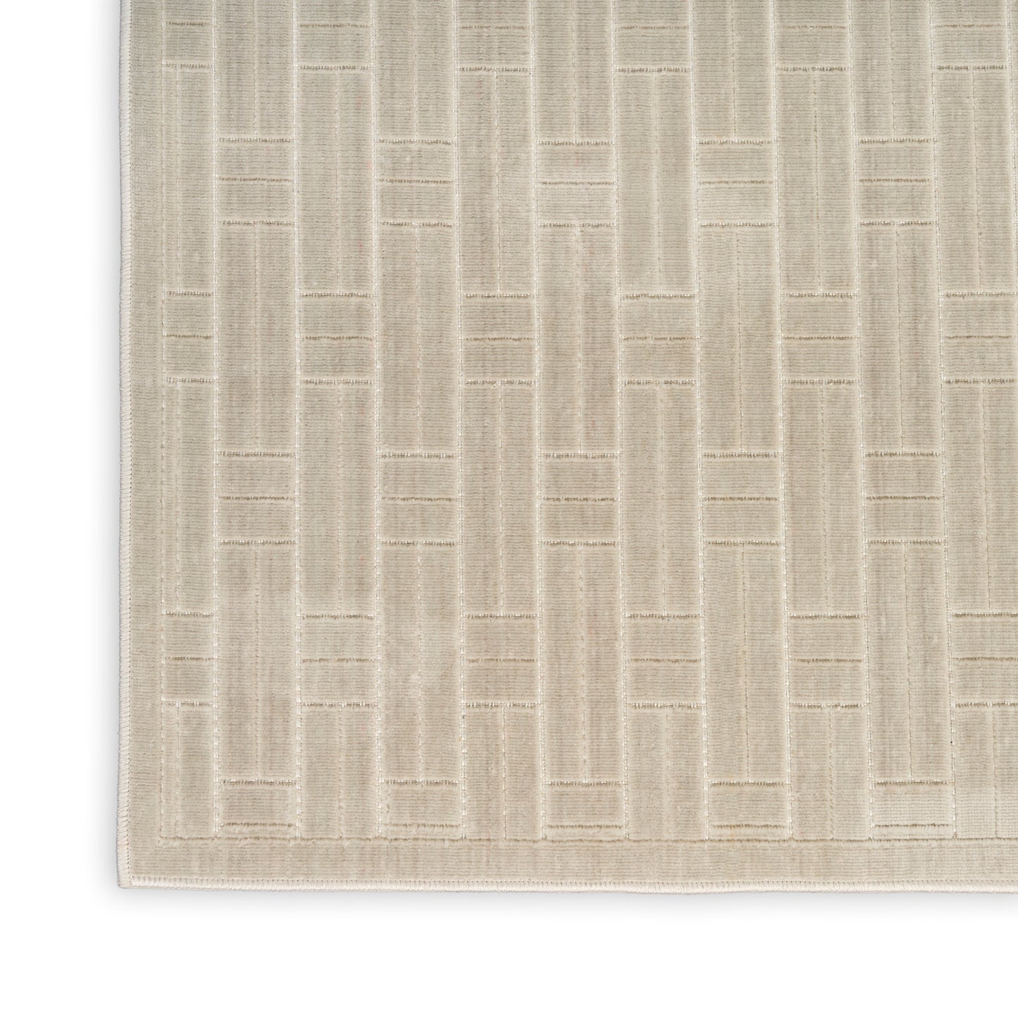 Nourison Washable Charm 6' x 9' Silver Ivory Modern Indoor Rug