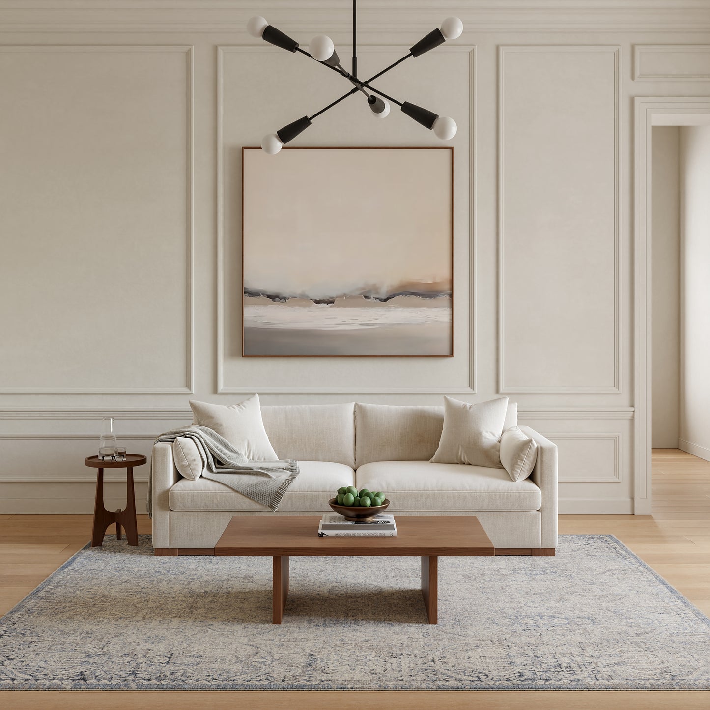 Nourison Sultana 7'10" x 10'2" Grey Blue Vintage Indoor Rug