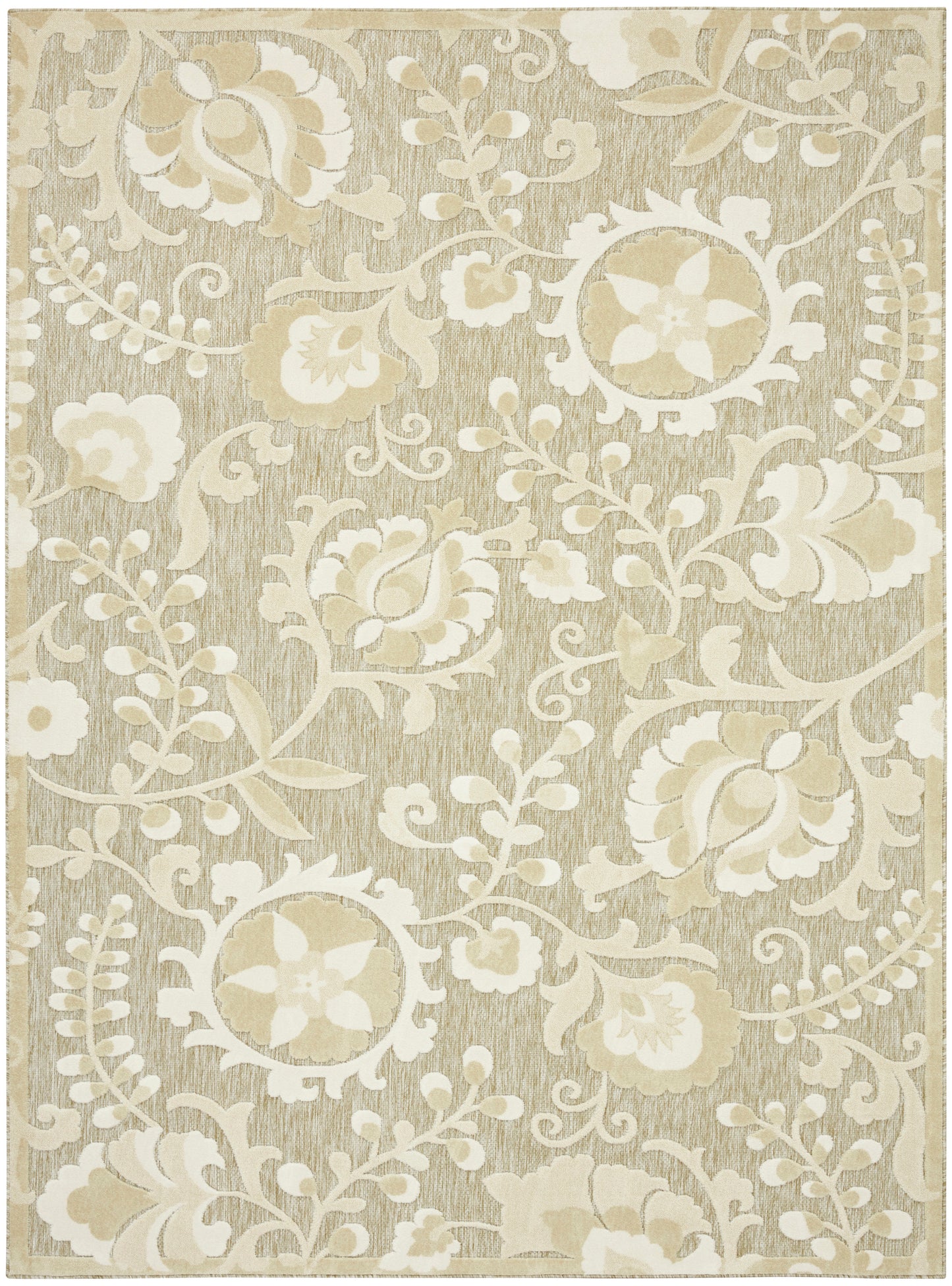 Nourison Aloha 9' x 12' Ivory Sage Farmhouse Rug
