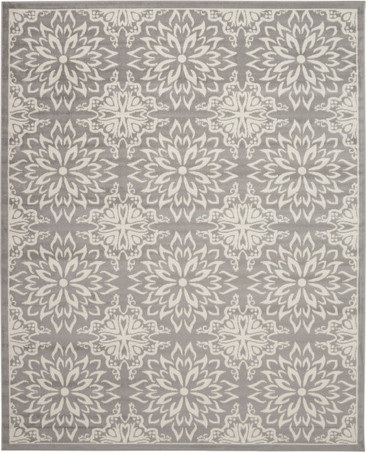 Nourison Jubilant 8'6" x 12' Ivory/Grey Farmhouse Indoor Rug