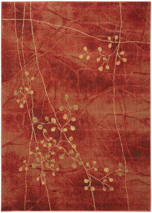 Nourison Somerset 5'3" x 7'5" Flame Rustic Indoor Rug