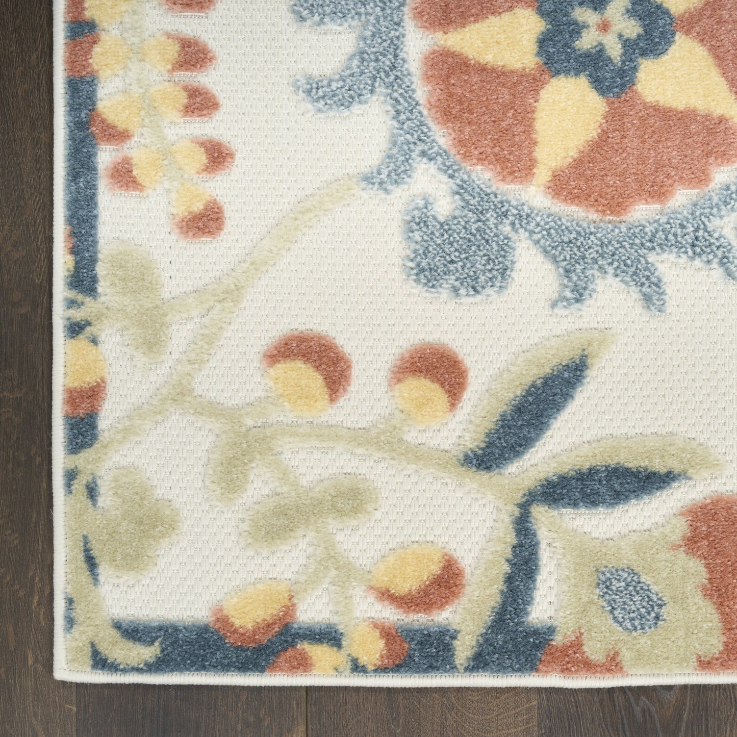 Nourison Aloha 2'8" x 4' Grey Multicolor Farmhouse Rug