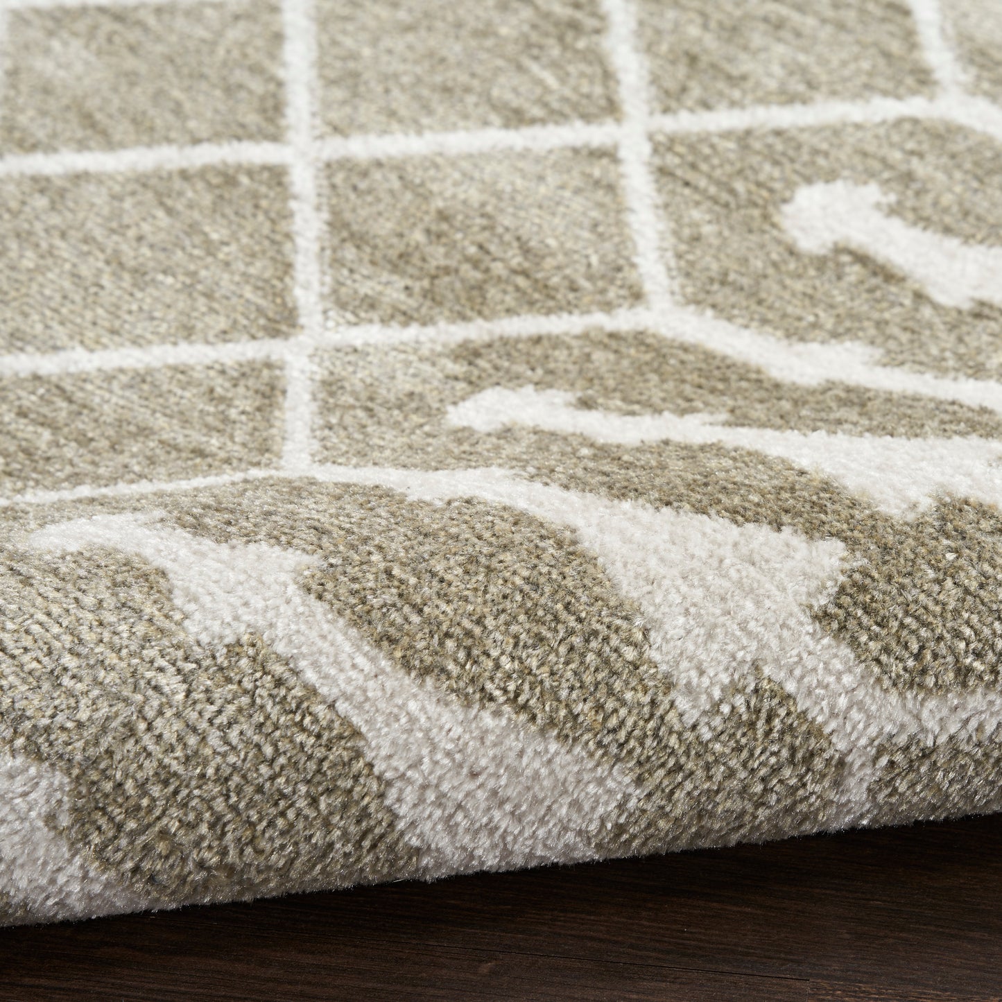 Nourison Astra Machine Washable 2'2" x 8' Sage Bohemian Indoor Rug