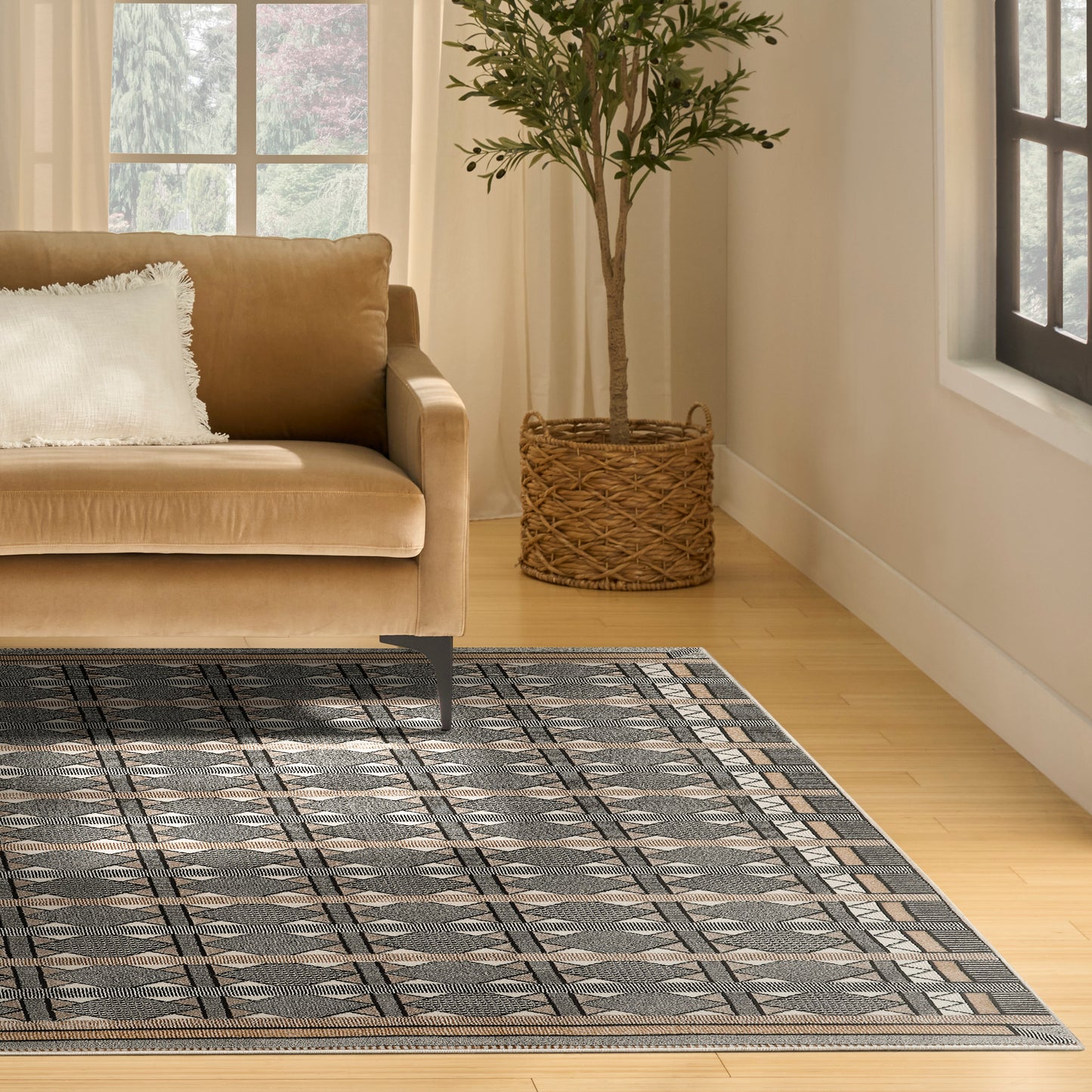 Nourison Nordic 8' x 10' Ivory Multicolor Modern Indoor Rug
