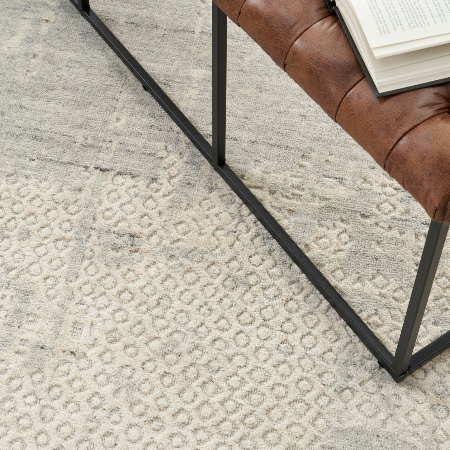 Nourison Harmony 7'9" x 9'9" Ivory Grey Modern Indoor Rug