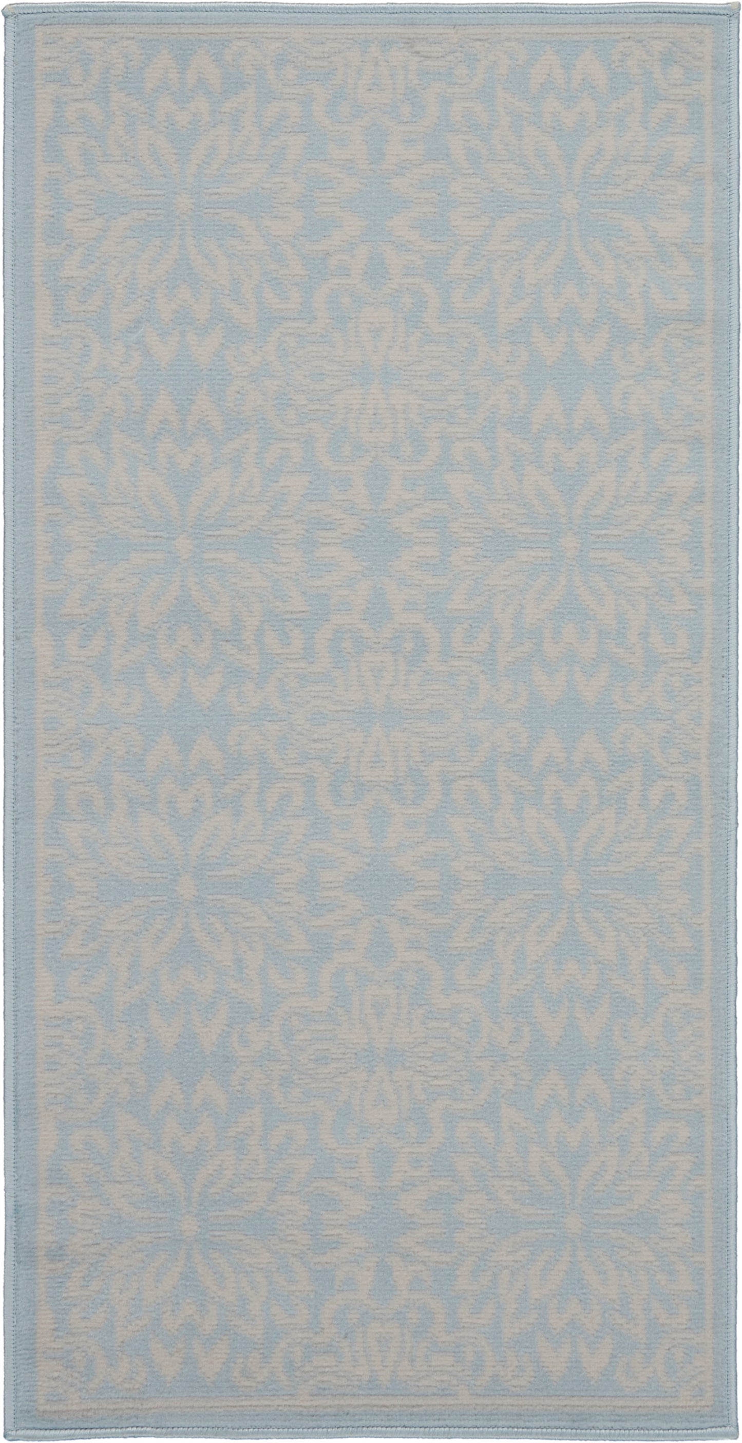 Nourison Jubilant 2' x 4' Ivory/Light Blue Farmhouse Indoor Rug