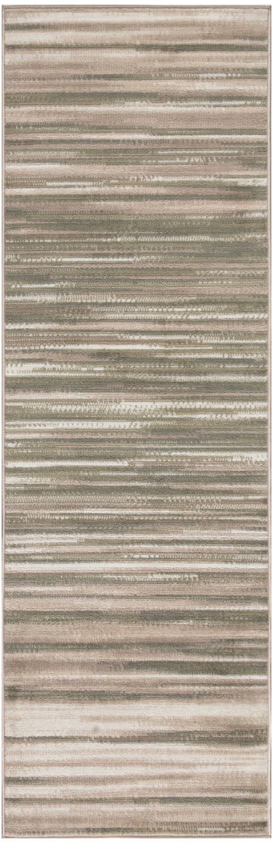 Nourison Jubilant 2'3" x 7'3" Green Ivory Modern Indoor Rug