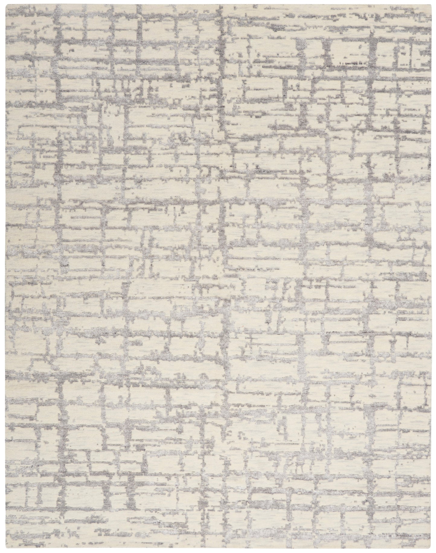Nourison Luna 7'9" x 9'9" Ivory Grey Modern Indoor Rug