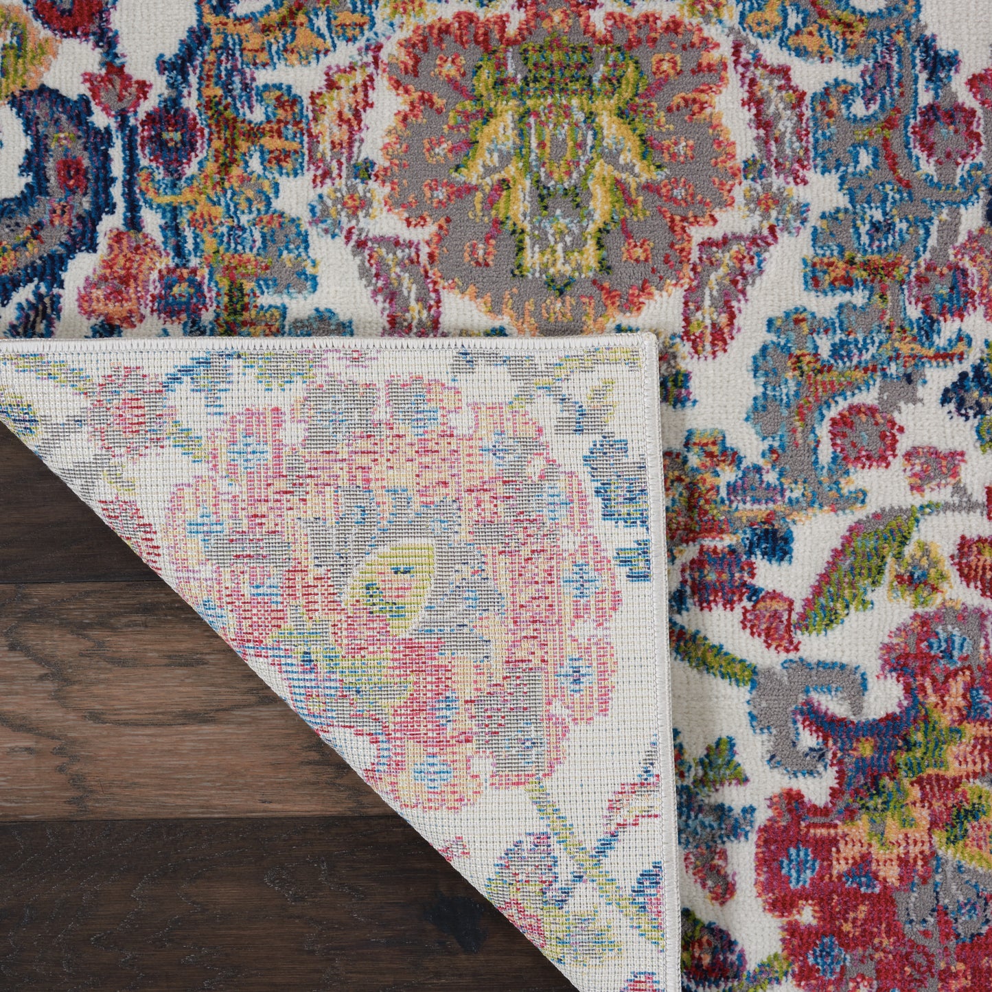 Nourison Ankara Global 2'4" x 8' Ivory Blue Vintage Indoor Rug