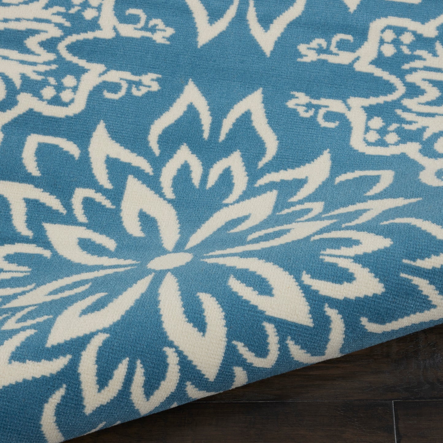 Nourison Jubilant 7'10" x 9'10" Ivory Blue Farmhouse Indoor Rug