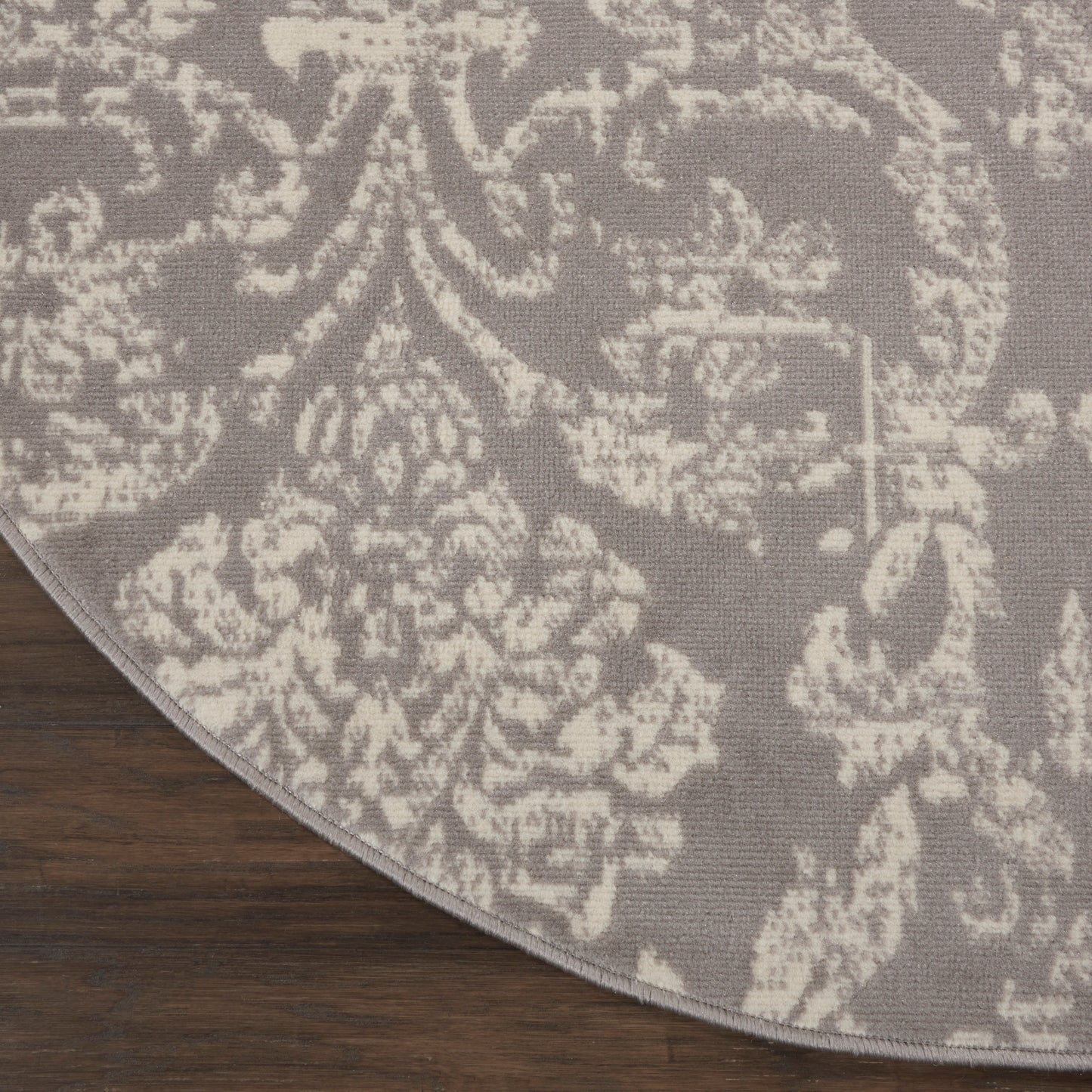 Nourison Jubilant 8' x Round Grey Vintage Indoor Rug