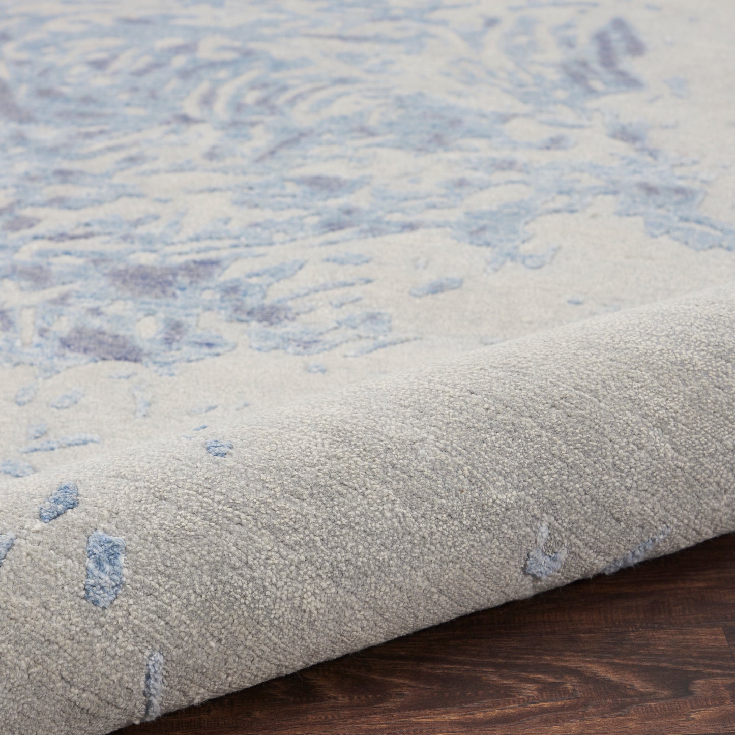 Nourison Silk Shadows 7'9" x 9'9" Grey Blue Modern Indoor Rug