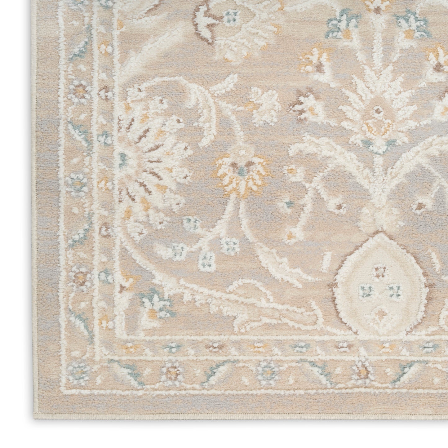 Nourison Isla 5'3" x 7' Light Grey Vintage Indoor Rug