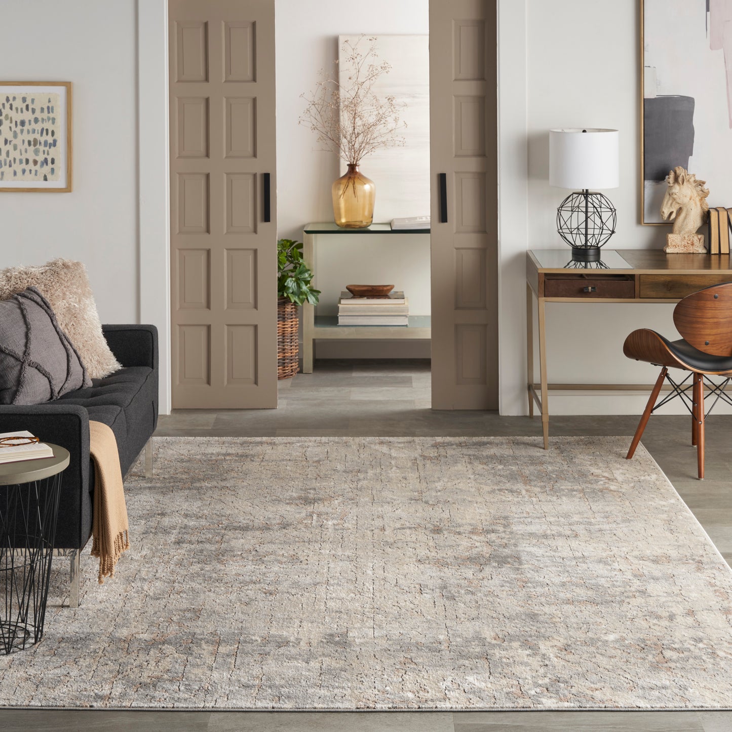 Nourison Quarry 6'7" x 9'6" Beige Grey Modern Indoor Rug