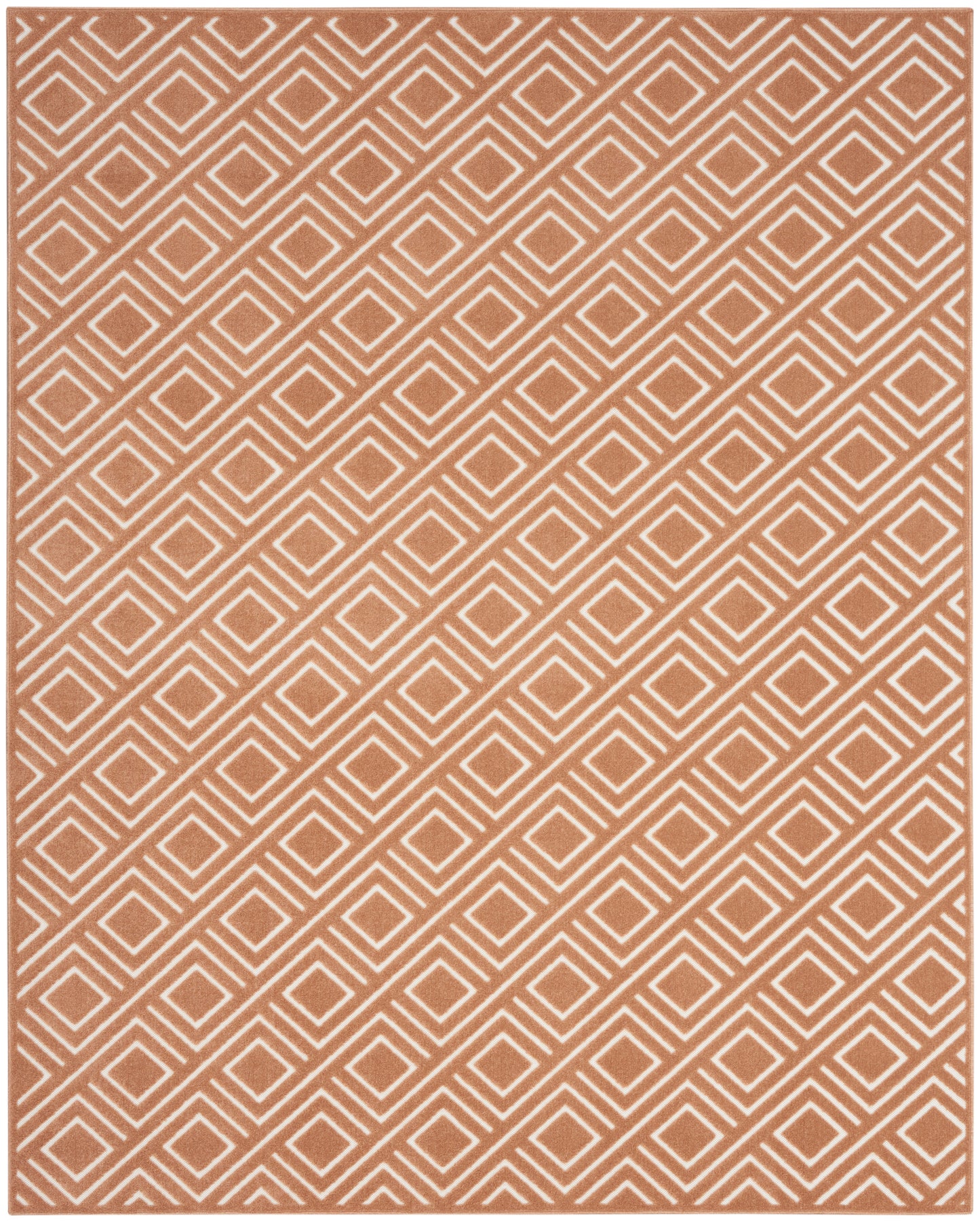 Nourison Care Free 7'10" x 9'10" Copper Modern Indoor Rug