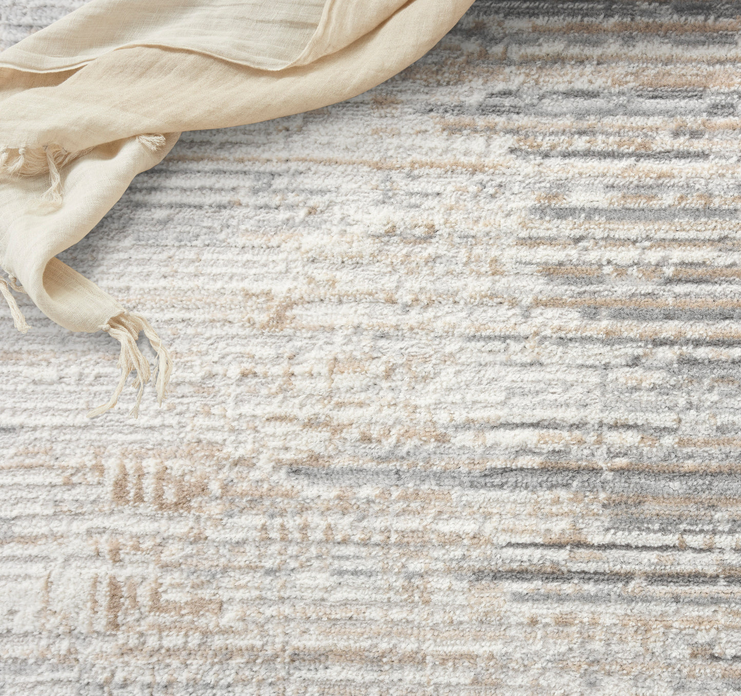 Calvin Klein CK011 Verdant 7'10" x 9'10" Ivory/Grey Modern Indoor Rug