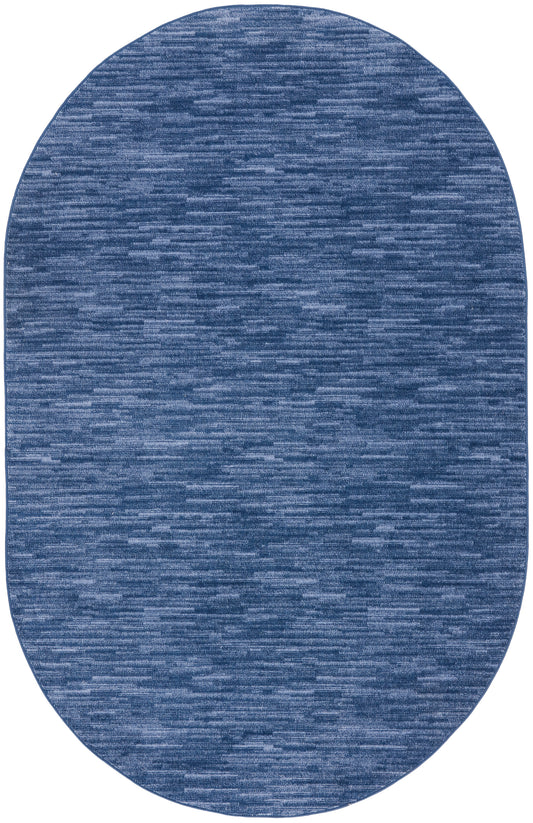 Nourison Nourison Essentials 6' x 9' Oval Navy Blue Outdoor Rug