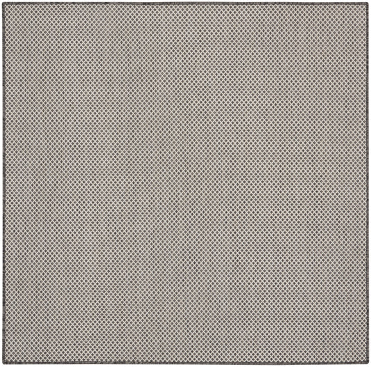 Nourison Courtyard 4' x Square Ivory/Charcoal Modern Rug