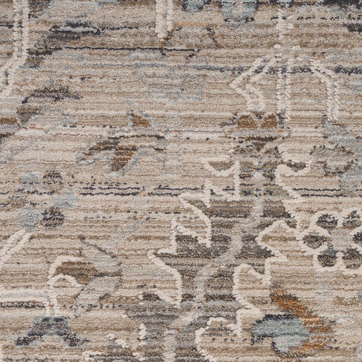 Nourison Lynx 2'3" x 12' Ivory Taupe Vintage Indoor Rug