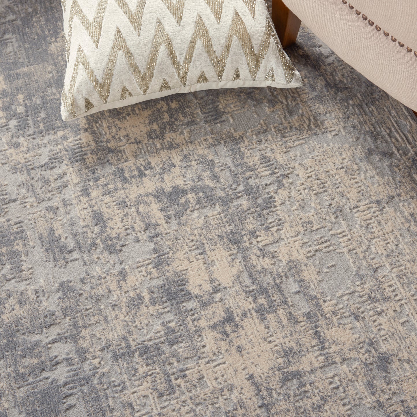 Nourison Rustic Textures 3'11" x 5'11" Ivory/Silver Modern Indoor Rug