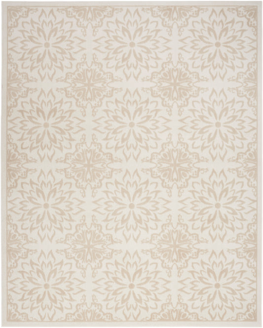 Nourison Jubilant 8'6" x 12' Ivory Beige Farmhouse Indoor Rug