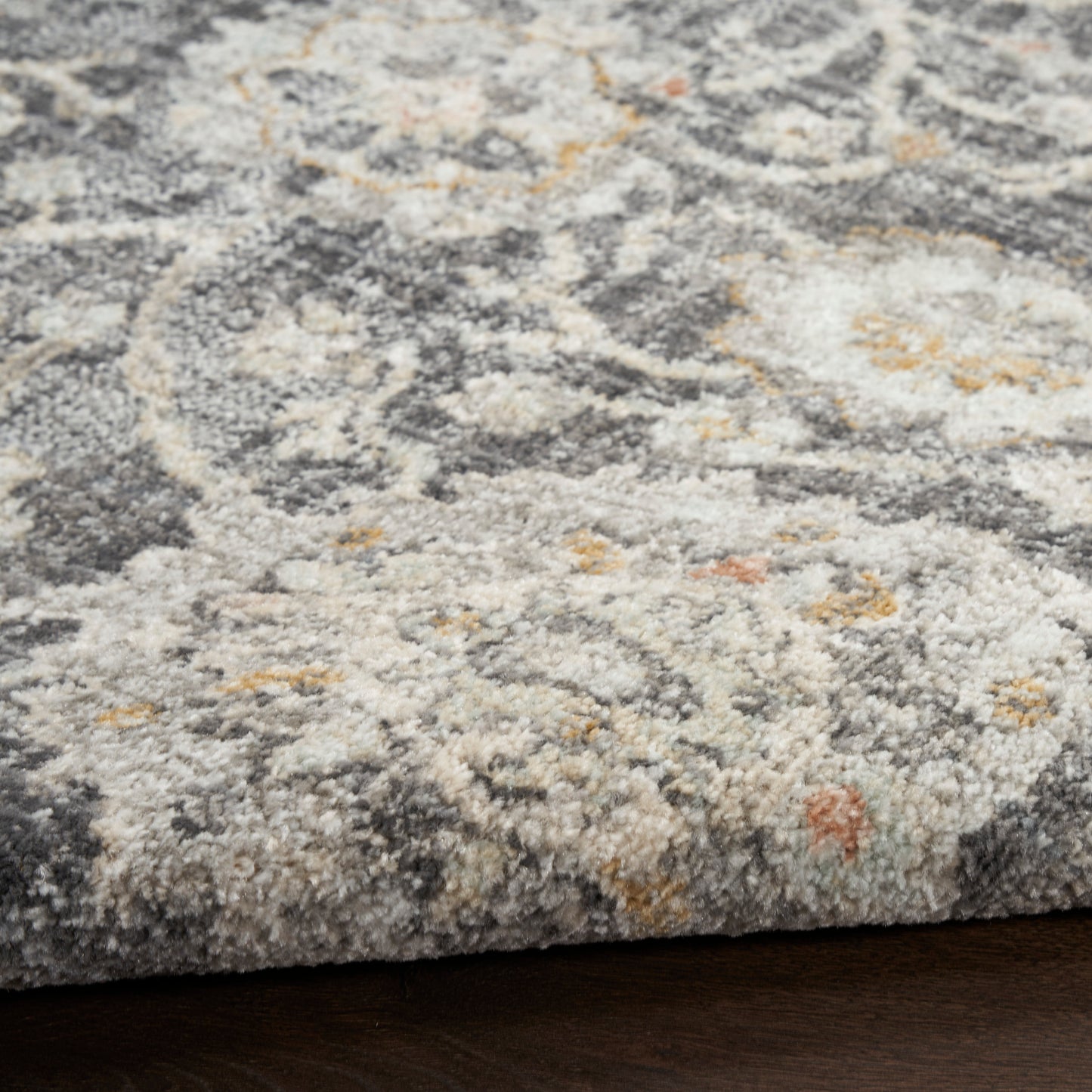 Nourison Oushak Home 2' x 4' Charcoal Vintage Indoor Rug