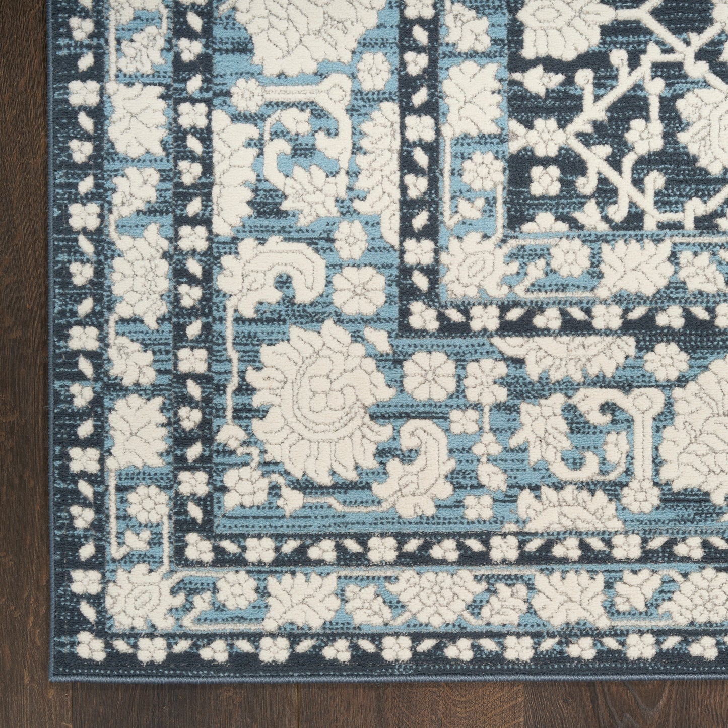 Nourison Grace 5'3" x 7'3" Blue Vintage Indoor Rug