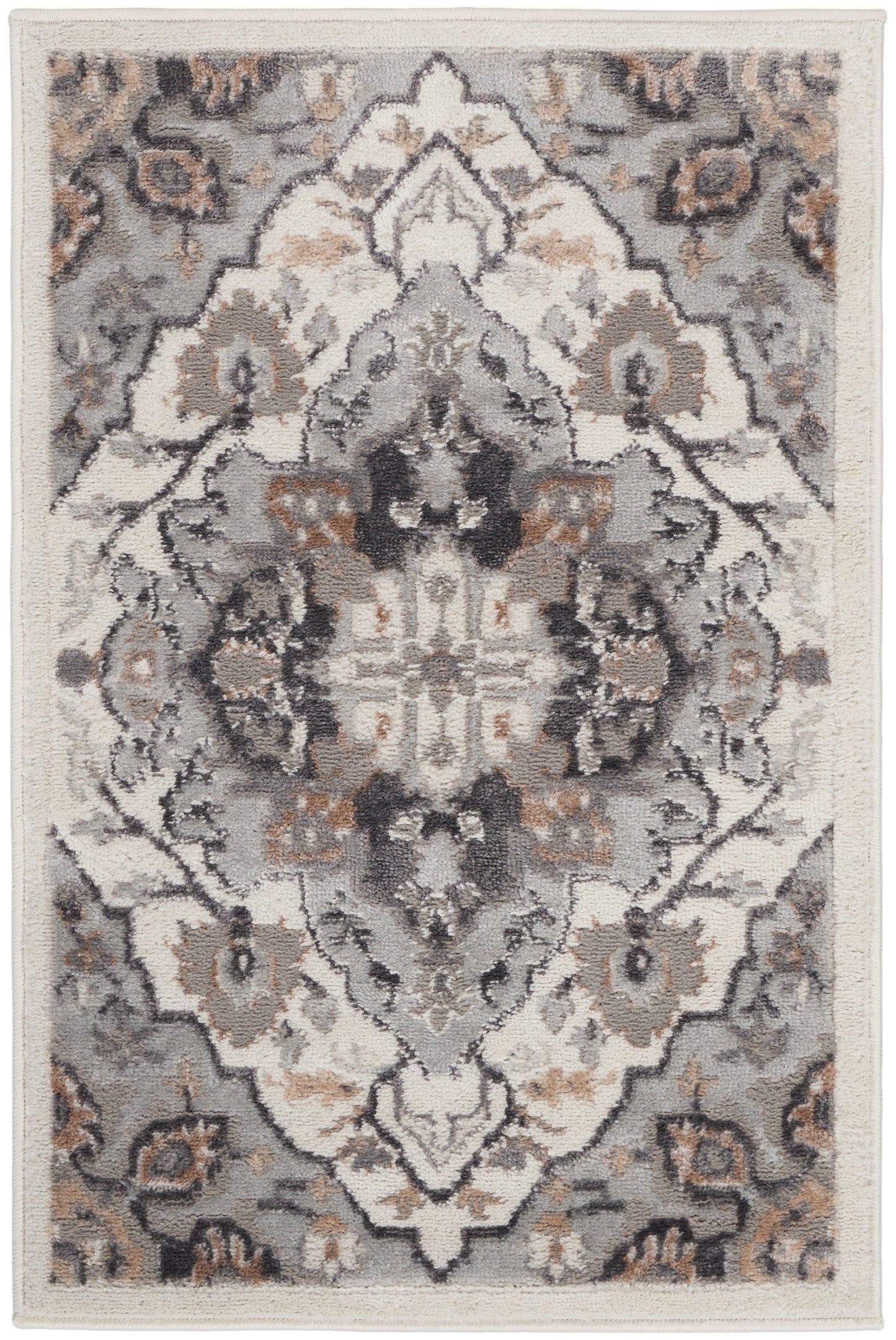 Nourison Elation 2' x 3' Ivory Grey Transitional Indoor Rug