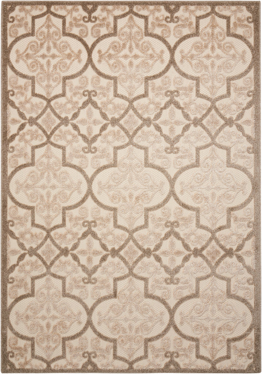 Nourison Aloha 5'3" x 7'5" Cream Bohemian Rug
