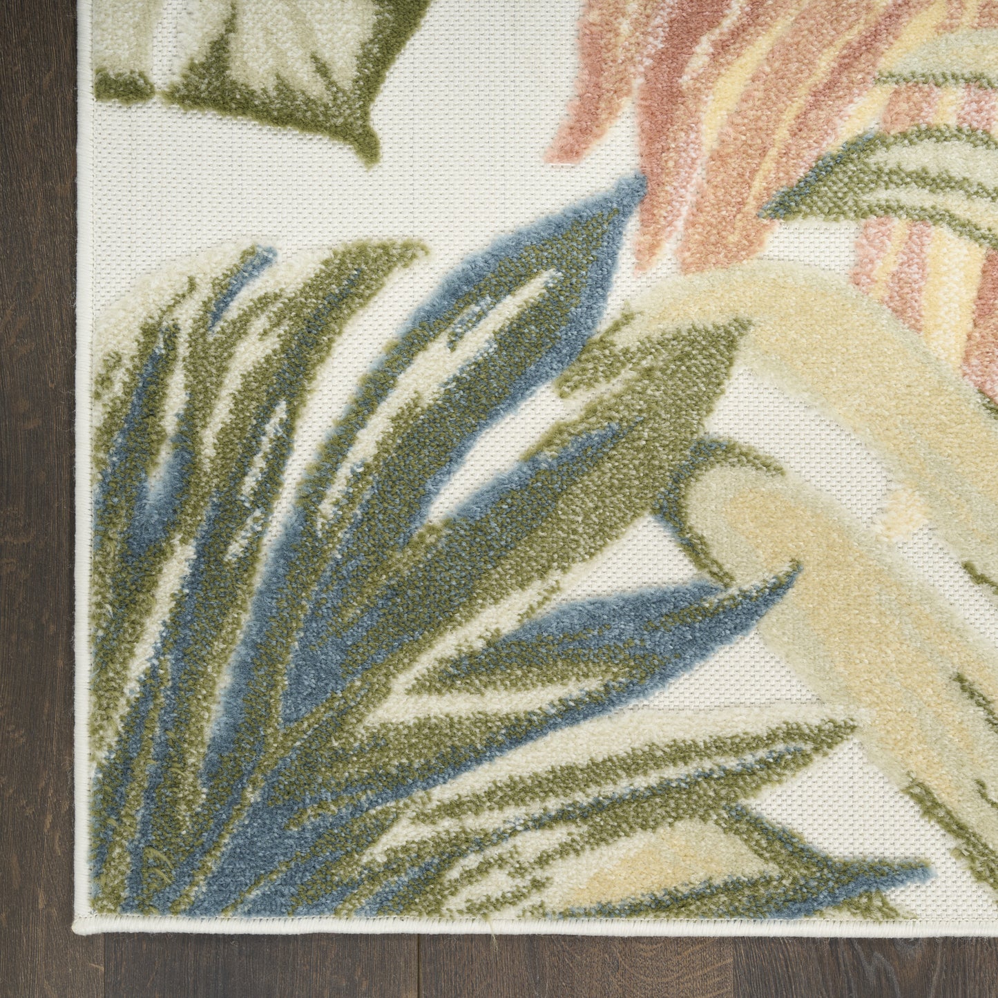 Nourison Aloha 2'8" x 4' Ivory Green Modern Rug