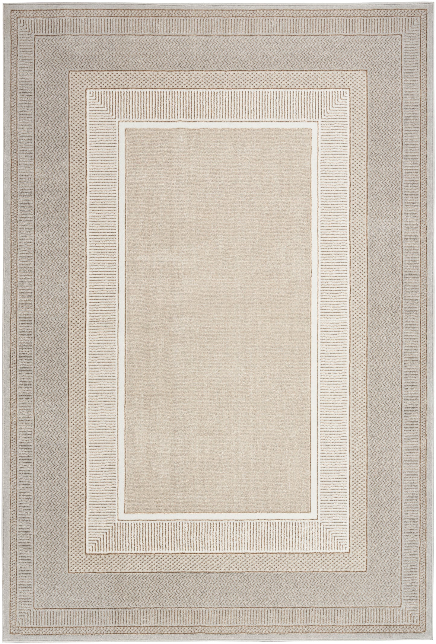 Nourison Glitz 5'3" x 7'3" Ivory Modern Indoor Rug