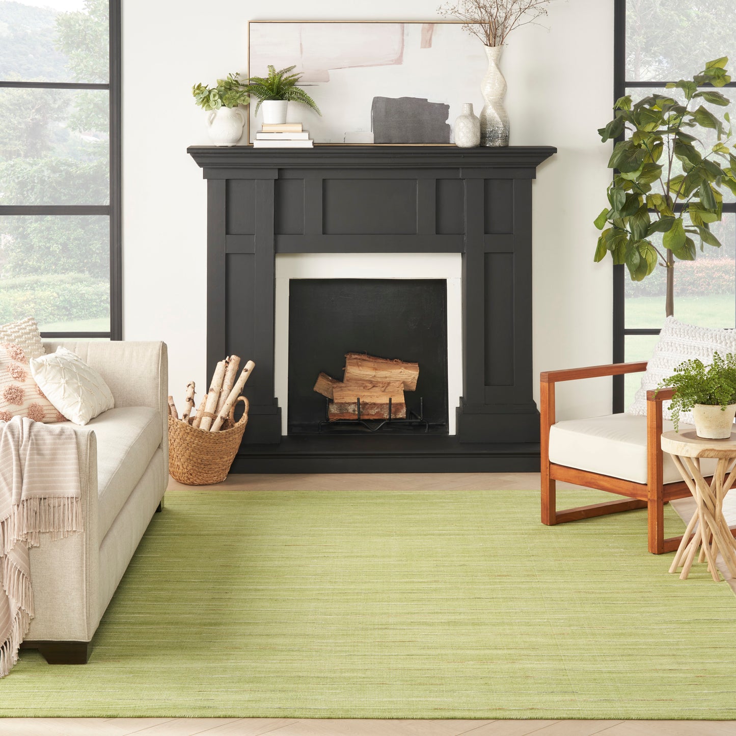 Nourison Interweave 8' x 10' Green Modern Indoor Rug