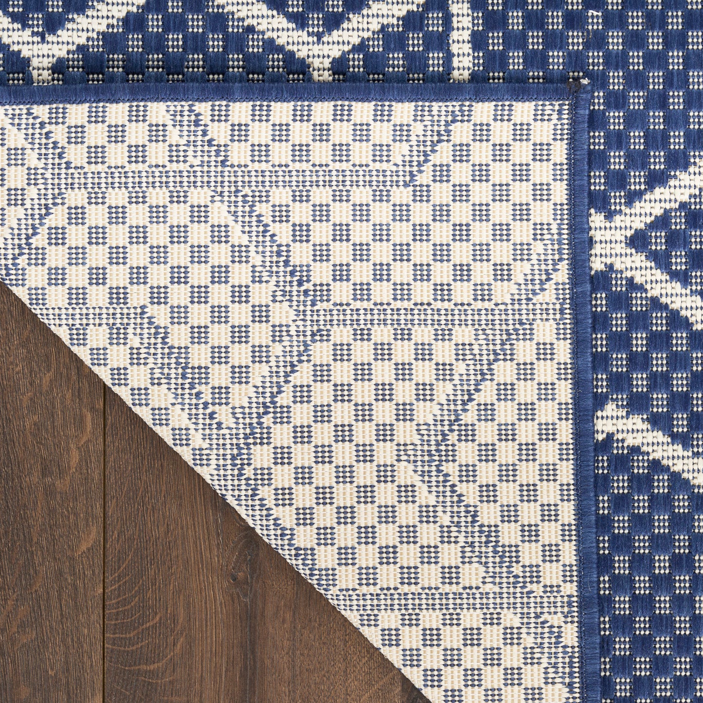 Nourison Horizon Indoor/Outdoor 9' x 12' Navy Modern Rug