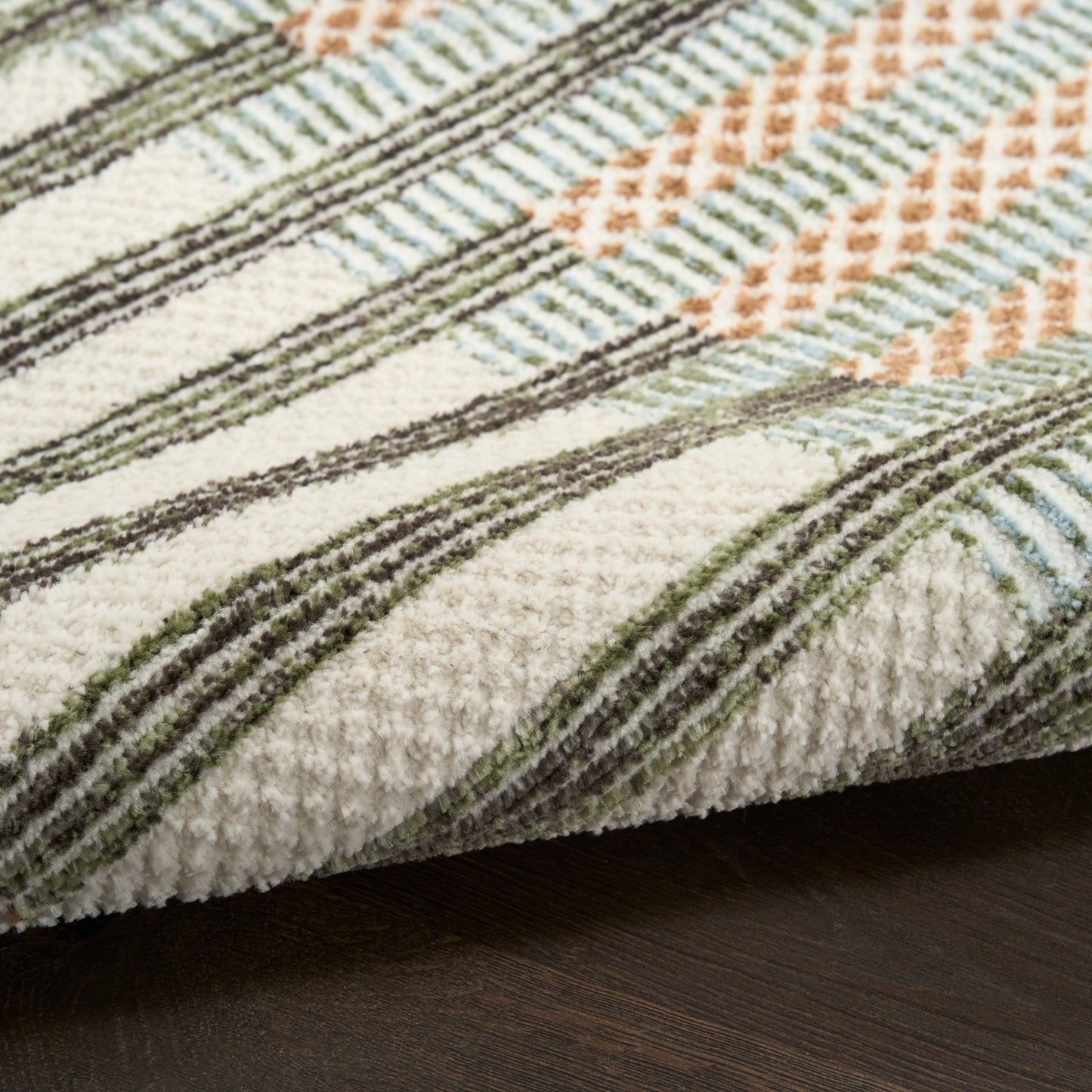 Nourison Nordic 4' x 6' Ivory Multicolor Modern Indoor Rug