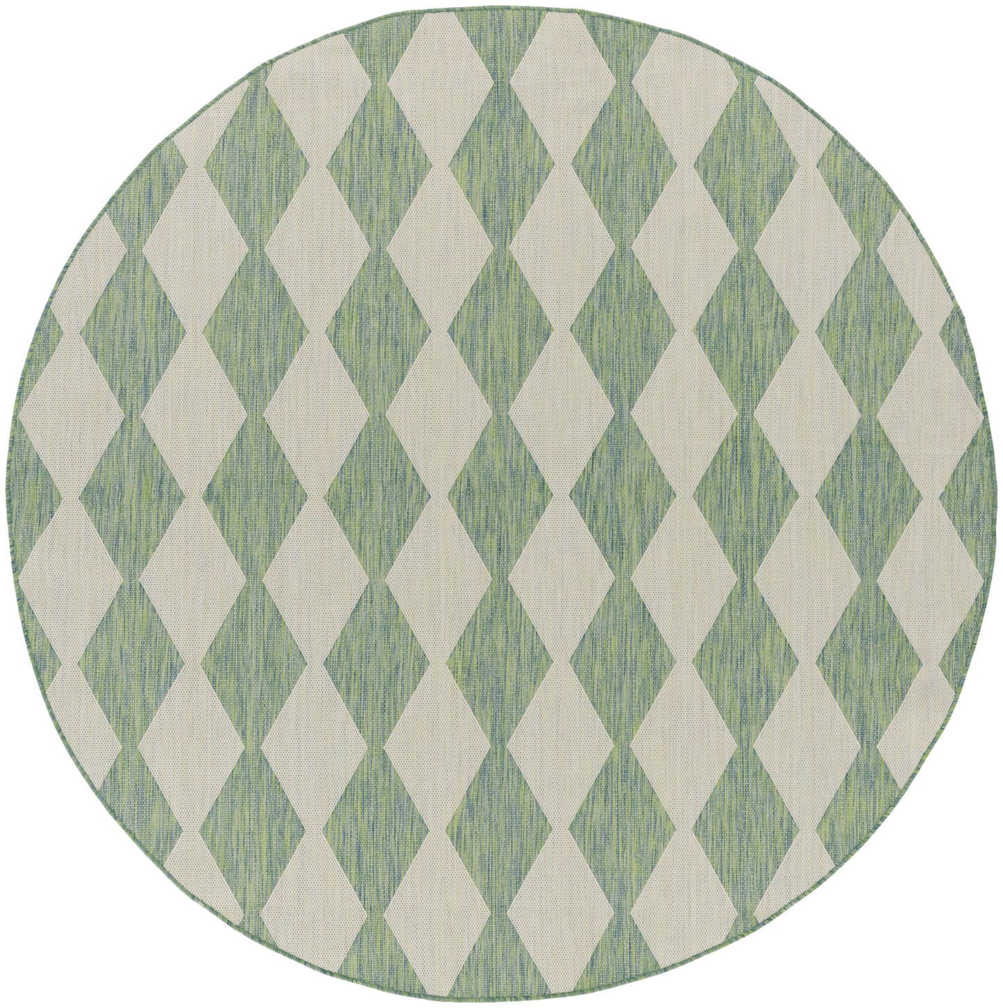 Nourison Positano 8' x Round Blue Green Modern Rug