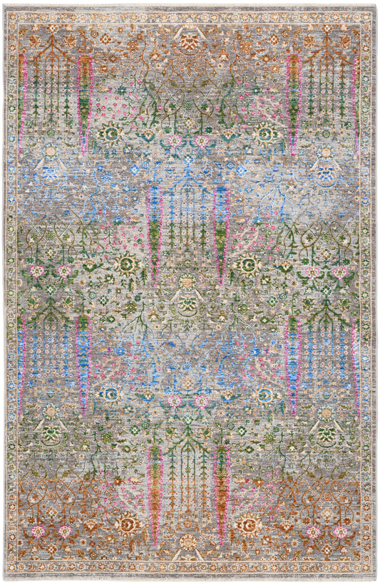 Nourison Vintage Harmony 5'3" x 7'6" Blue Multicolor Bohemian Indoor Rug