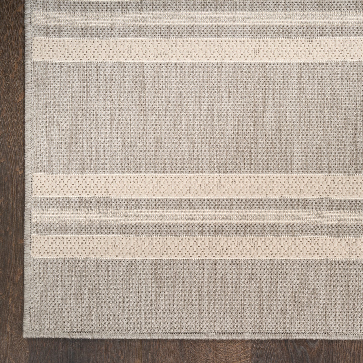 Nourison Horizon Indoor/Outdoor 4' x 6' Grey Modern Rug