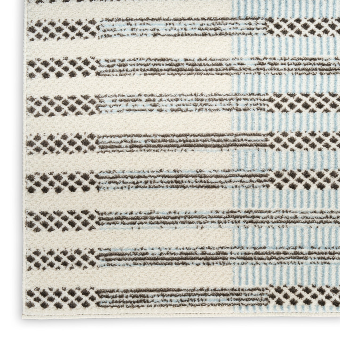 Nourison Nordic 5' x 7' Ivory Blue Modern Indoor Rug
